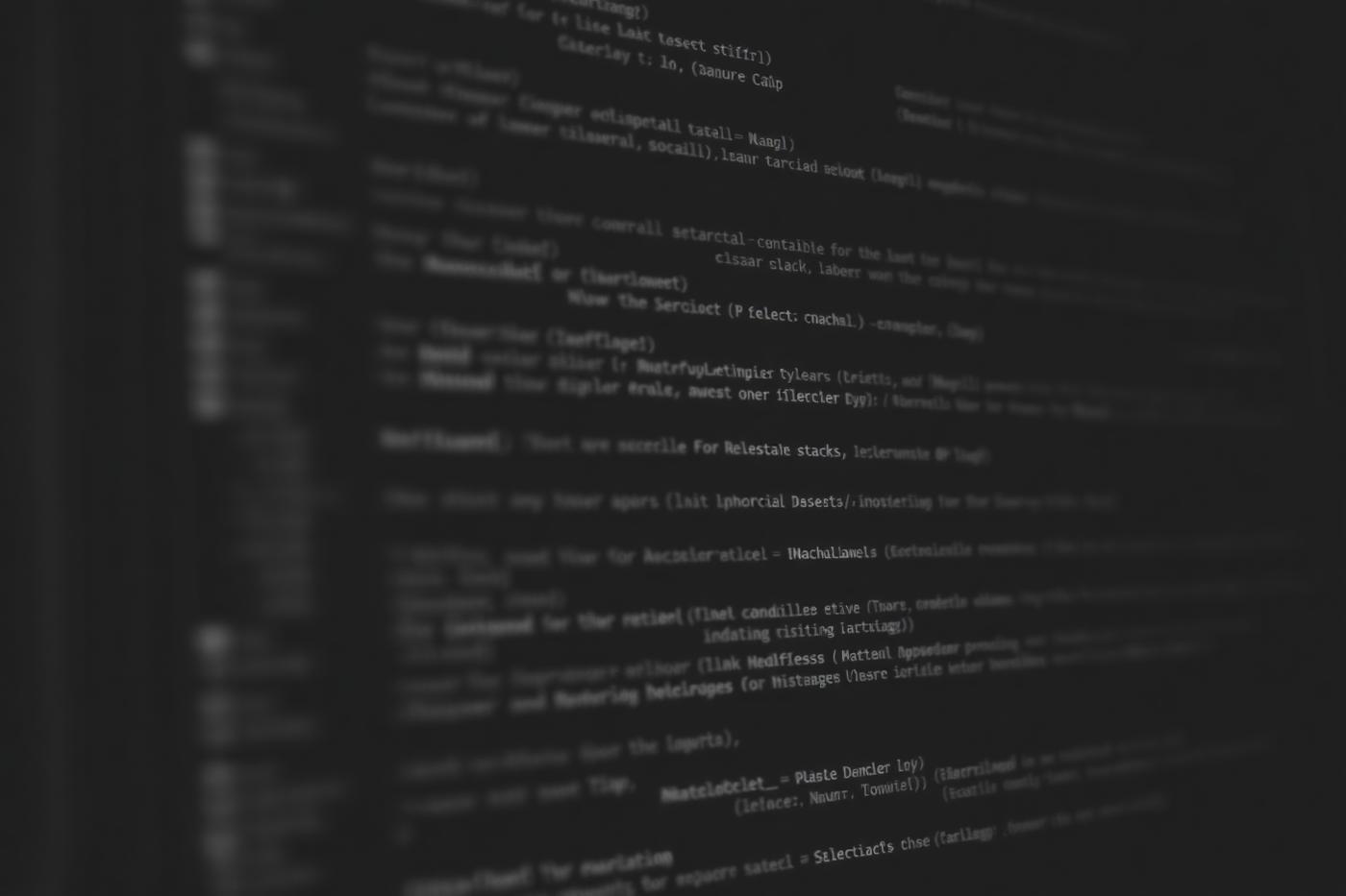 Source code on a monitor in a software engineering workspace