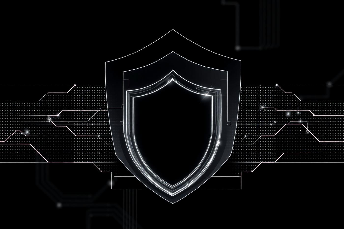 Layered shield illustration representing application and infrastructure security